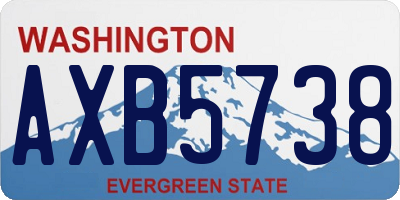 WA license plate AXB5738
