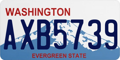 WA license plate AXB5739
