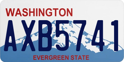 WA license plate AXB5741