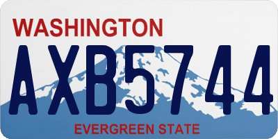 WA license plate AXB5744
