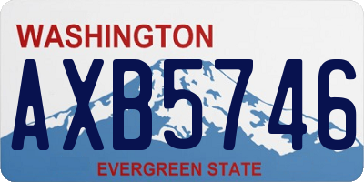 WA license plate AXB5746