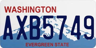 WA license plate AXB5749