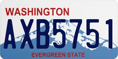 WA license plate AXB5751