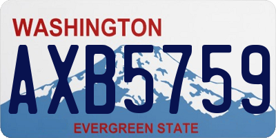 WA license plate AXB5759