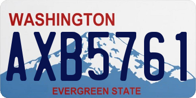 WA license plate AXB5761