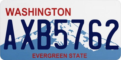 WA license plate AXB5762