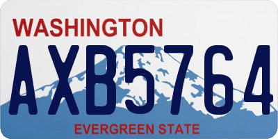 WA license plate AXB5764