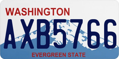 WA license plate AXB5766