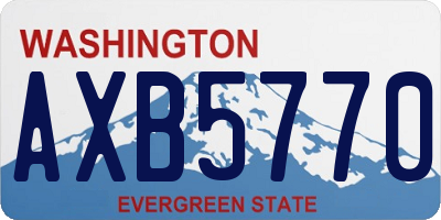 WA license plate AXB5770