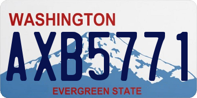 WA license plate AXB5771