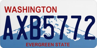WA license plate AXB5772
