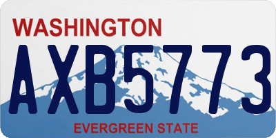 WA license plate AXB5773