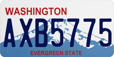 WA license plate AXB5775