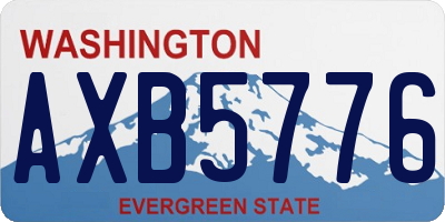 WA license plate AXB5776