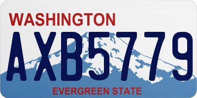 WA license plate AXB5779