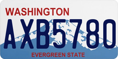 WA license plate AXB5780