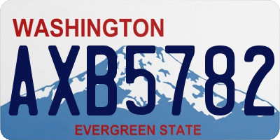 WA license plate AXB5782