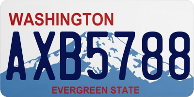 WA license plate AXB5788