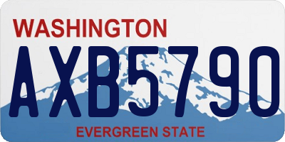 WA license plate AXB5790