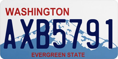 WA license plate AXB5791