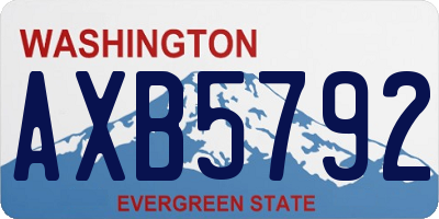 WA license plate AXB5792