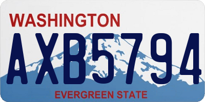 WA license plate AXB5794