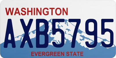 WA license plate AXB5795