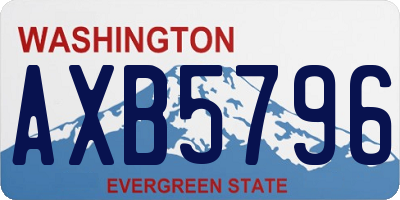 WA license plate AXB5796