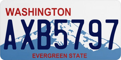 WA license plate AXB5797