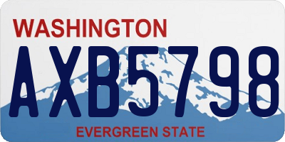 WA license plate AXB5798