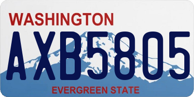 WA license plate AXB5805