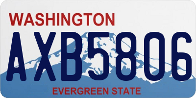 WA license plate AXB5806