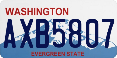 WA license plate AXB5807