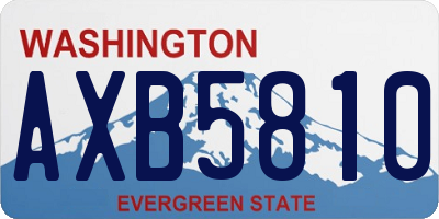 WA license plate AXB5810