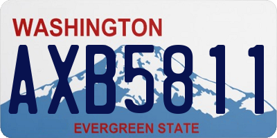 WA license plate AXB5811