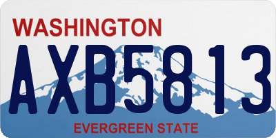 WA license plate AXB5813