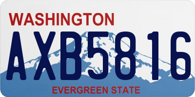 WA license plate AXB5816