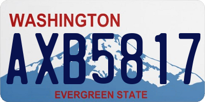 WA license plate AXB5817