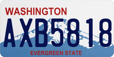 WA license plate AXB5818