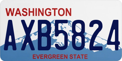WA license plate AXB5824