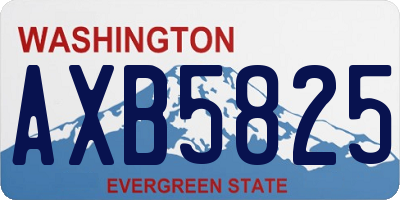 WA license plate AXB5825
