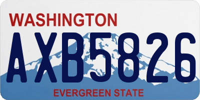 WA license plate AXB5826