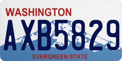 WA license plate AXB5829