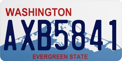WA license plate AXB5841