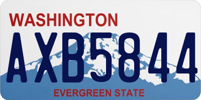 WA license plate AXB5844