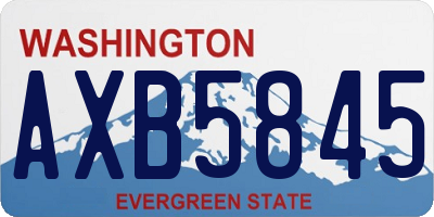 WA license plate AXB5845