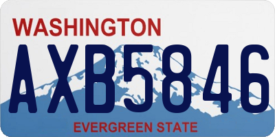 WA license plate AXB5846