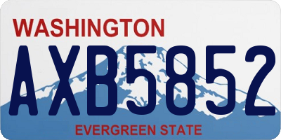 WA license plate AXB5852