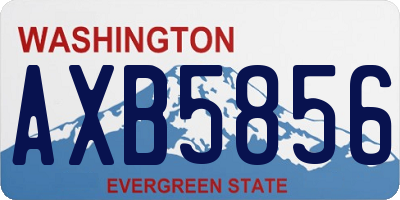 WA license plate AXB5856