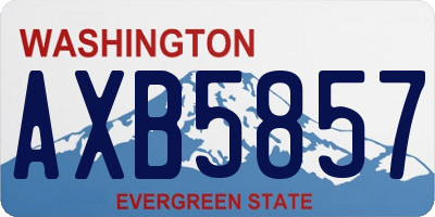 WA license plate AXB5857